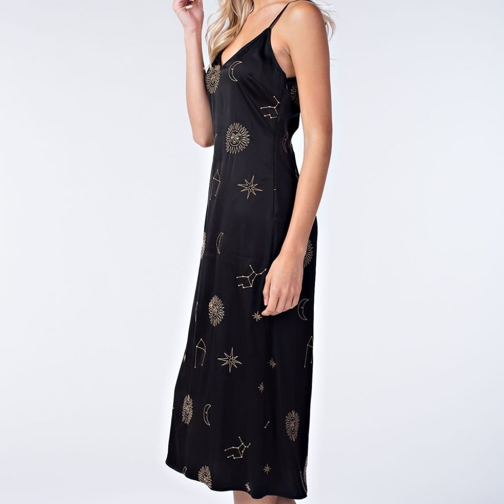 Black midi dress
